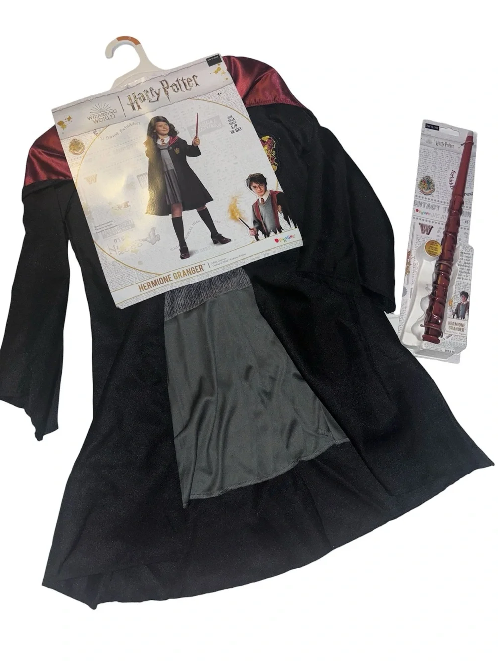 Harry Potter Gryffindor Girls Uniform with Robe & Wand Costume set Various sizes - Picture 8 of 12